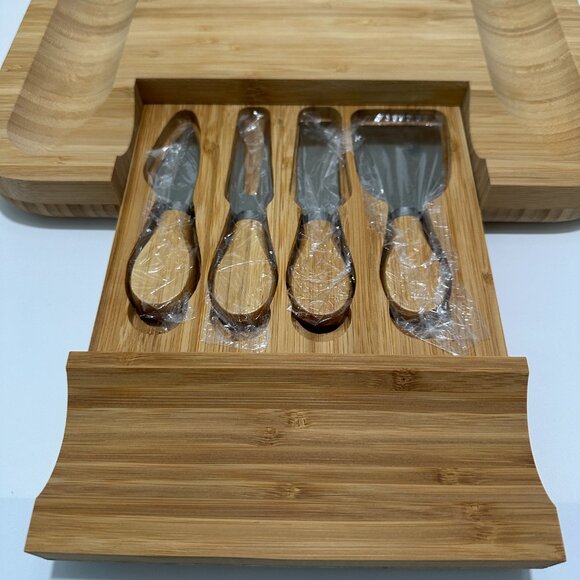 NEW Dynamic Gear Charcuterie Board Set, Bamboo Cheese Board w/ Serving Utensils - Picture 7 of 7